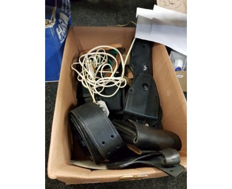 BOX POLICE &amp; ARMY BELTS, HOLSTERS AMMO POUCH ETC