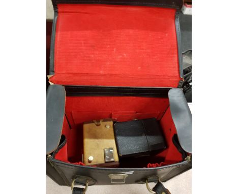 2 BOX CAMERAS AND CAMERA CASES