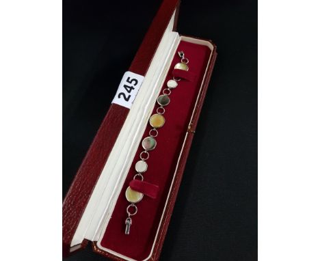SILVER AND MOTHER OF PEARL BRACELET