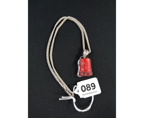 SILVER CHAIN AND PENDANT
