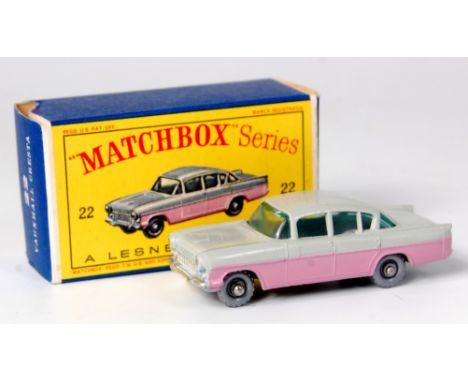 Matchbox, 1-75 series No.22b Vauxhall Cresta, light grey upper, lilac lower panels, SPW (M,BM)