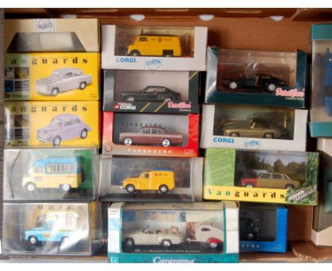 20 mixed 1/43 scale modern issue diecasts by Vanguards, Corgi, Lledo and Cararama, all in original boxes to include; Vanguard