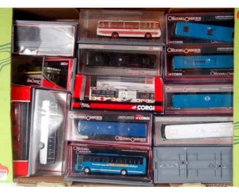 Corgi, 'The Original Omnibus' 1/76th scale public transport coach group, 25 plastic cased examples, all appear as issued, var