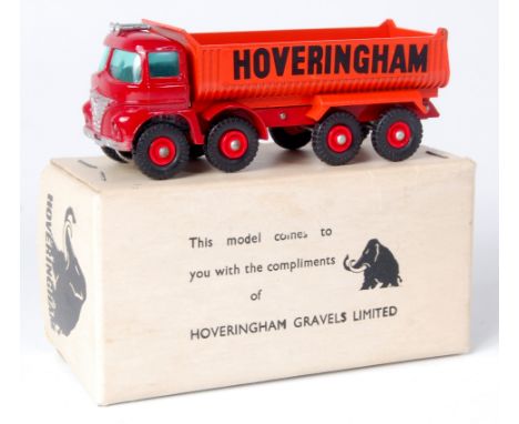 Matchbox Kingsize, rare issue, K-1 Foden 8-wheel tipper 'Hoveringham', red cab, orange back, green suspension spring, in Hove