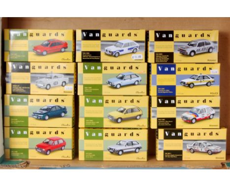 Vanguards, 1/43rd scale boxed diecast group, 12 examples from the 'Classic' 'Motorsport' and 'Police' ranges, examples to inc