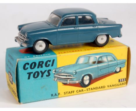 Corgi Toys, 352 RAF Standard Vanguard staff car, blue body with silver detailed grille, smooth hubs, with RAF roundel to bonn
