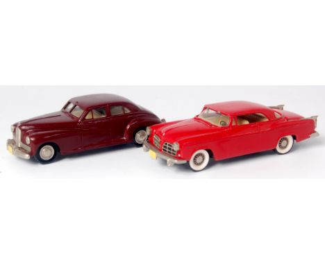 Brooklin models 1/43rd scale white metal group to include no. 19 1955 Chrysler C-300, in red with tan interior and white wall