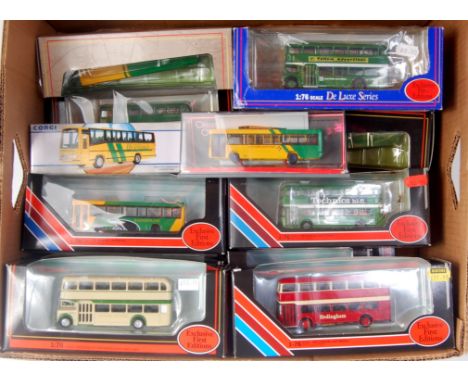 Corgi Classics, EFE and Omnibus, 1/76th scale 'Eastern National' bus related diecast group, 18 boxed examples to include; Bad