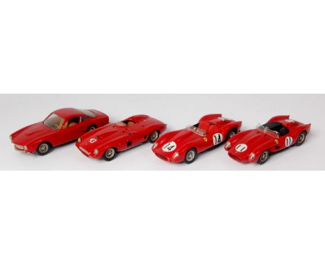 Precision Miniatures, USA, 1/43rd scale white metal and resin kit built Ferrari racing car and saloon group to include; 1964 