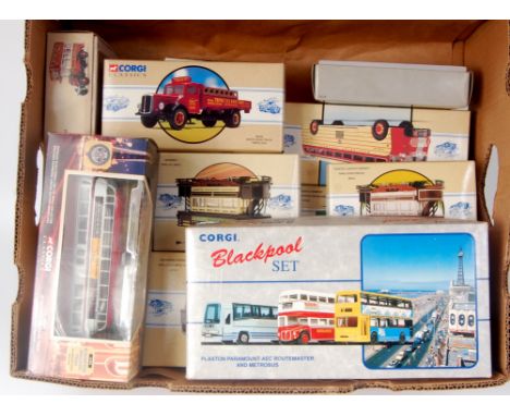 Corgi Classics, mixed scale public transport, tram and commercial vehicle, boxed diecast group, 15 boxed examples, all appear