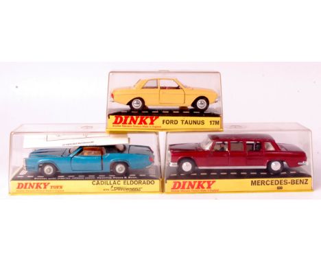 Dinky Toys, boxed diecast group to include; No.154 Ford Taurus 17M, yellow body with white roof and red interior (VG-NM,BVG),