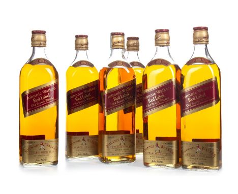 JOHNNIE WALKER RED LABEL (6) Blended Scotch Whisky 75cl, 43% volume. Six bottles.