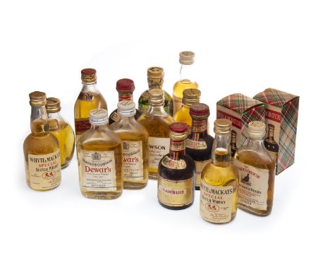 FIFTEEN 1970S MINIATURES Includes Gordon's Gin springcap (70° proof), Peter Dawson 'Special' (70° proof), Johnnie Walker Red 