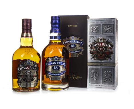 CHIVAS REGAL AGED 18 YEARS Blended Scotch Whisky 70cl, 40% volume, in box. CHIVAS REGAL AGED 12 YEARS Blended Scotch Whisky 7