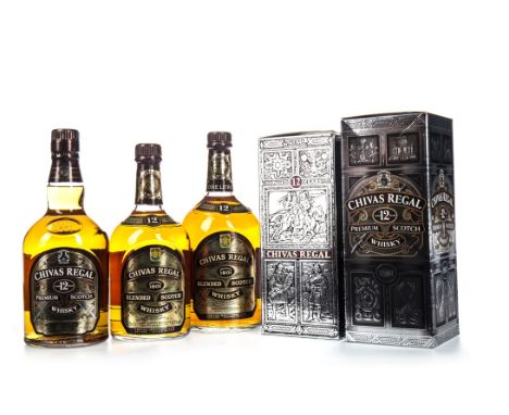 CHIVAS REGAL 12 YEARS OLD - ONE LITRE Blended Scotch Whisky 43% volume. CHIVAS REGAL 12 YEARS OLD Blended Scotch Whisky 70cl,