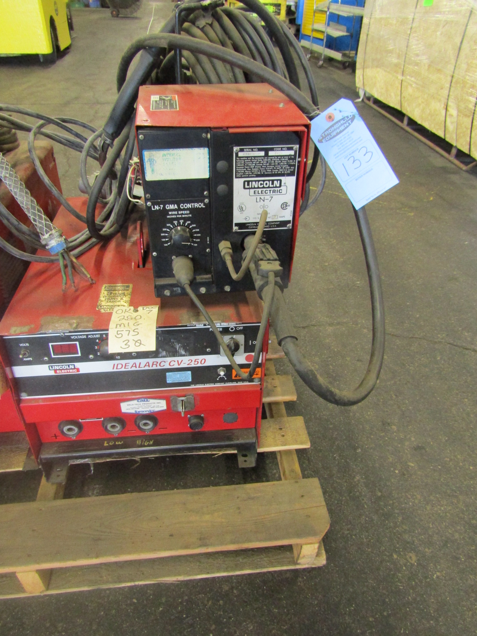 Lincoln Idealarc CV-250 Mig Welder with LN7 wire feeder and mig gun ...