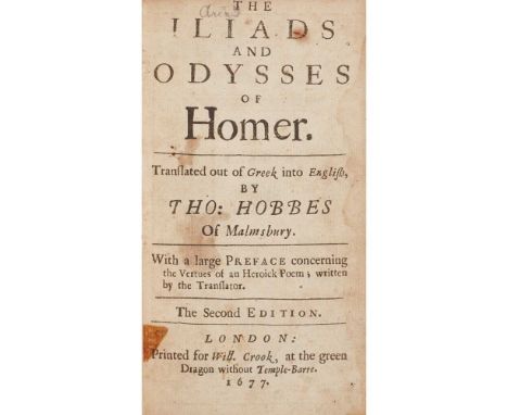 London: William Crook, 1677. 12mo, modern brown morocco with gilt calf labels to spines, lacking the two additional engraved 