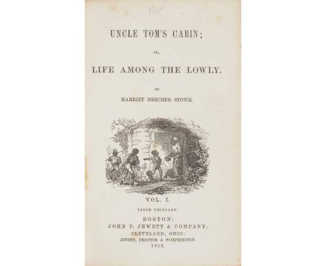 Boston: John P. Jewett &amp; Company, 1852. First edition, second impression ("tenth thousand"), 6 plates, modern black half 