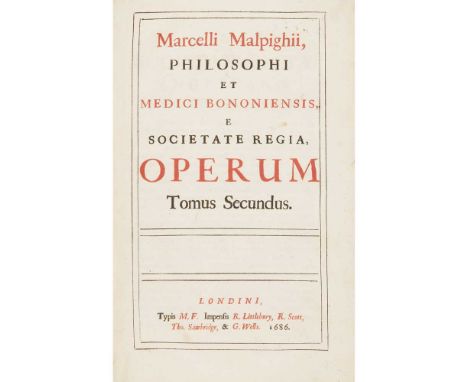 London: R. Scott &amp; G. Wells, 1686]. Folio, 2 volumes in one, lacking title and frontispiece to volume 1, some spotting, f