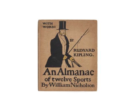 London: W. Heinemann, 1898. 4to, 12 woodblock prints, original cloth-backed pictorial boards, very light offsetting from plat
