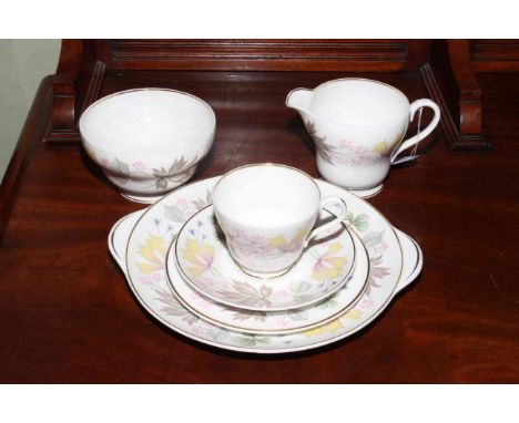 Twenty one piece Shelley 'Columbine' 13922 tea service.