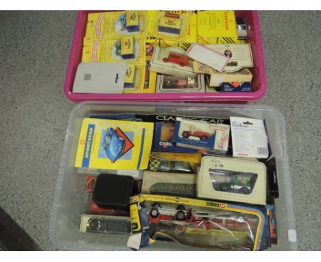 Two boxes of modern diecasts including Corgi, Matchbox, Maisto and similar all boxed along with a Anker 1/25th scale German, 