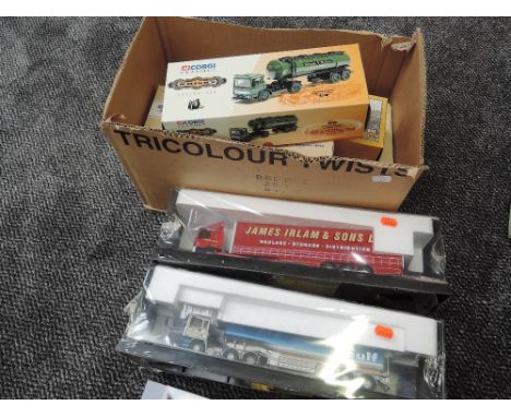 A collection of thirteen Corgi diecast advertising wagons including two 1:50 scale James Irlam &amp; Sons and Gulf, Classics 