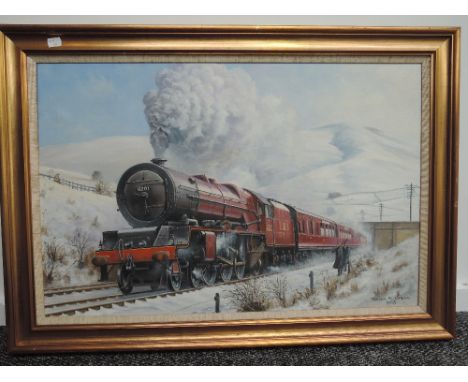 A framed oil painting on canvas, Trevor R Owens, Snow Princess ( Elizabeth), bearing signature and dated 1993roxx width 30" x