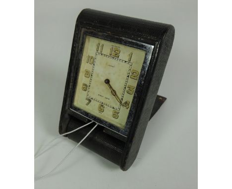 Art Deco Jaeger Le Coultre Travel Clock retailed by Asprey, London    Condition Report   Click here for further images, condi