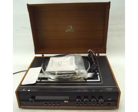 A Hacker GAR:600 teak cased record player. With Garrard 35SB record deck, 50cm wide