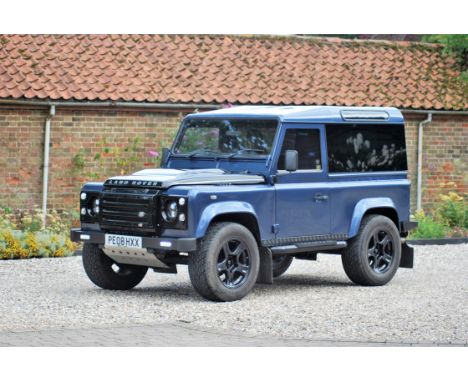 Handsome Defender, upgraded, uprated and attractively presented in Cairns Blue.This Land Rover Defender 90 Hardtop (van) was 