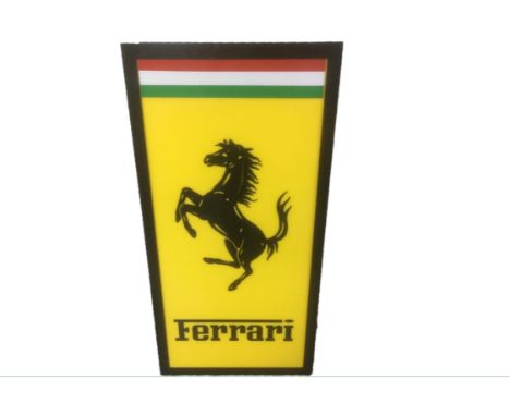 **Please note this is a landscape sign, not portrait as incorrectly shown in the catalogue**Brightly-lit behind Cavallino Ram