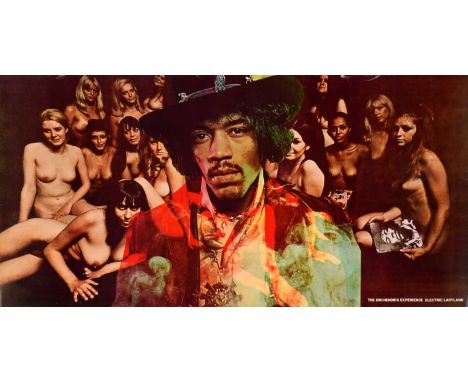 Jimi Hendrix: 'Electric Ladyland', a small colour promotional poster, 35 cm x 70 cm.Good overall condition, having been store