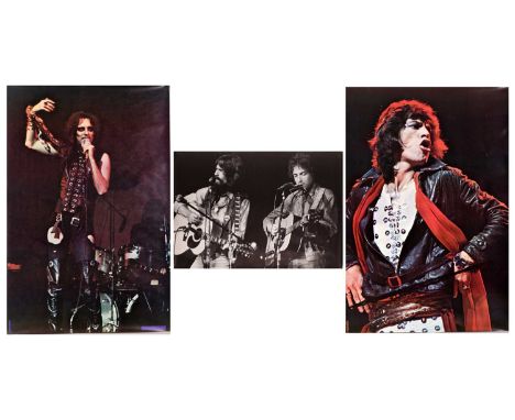 Three original large music concert posters, Bob Dylan &amp; George Harrison from the 'Concert for Bangladesh', 1971, 70 cm x 