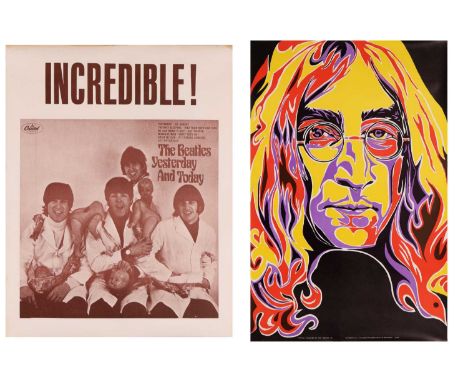 The Beatles: two American posters, 'Incredible', Capitol Records. 'Yesterday and Today', 57 cm x 44.5 cm, together with a psy