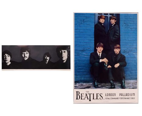 The Beatles: a 1964 Lithographic poster, 'London Palladium, Royal Command Performance', Louis F Dew, USA, 72 cm x 52 cm, toge