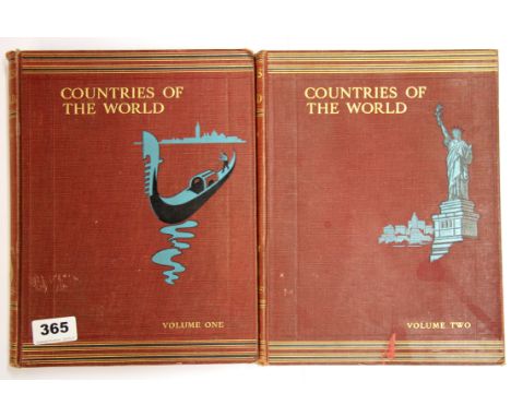 Two vintage cloth bound volumes of Countries Of The World, extensively illustrated.
