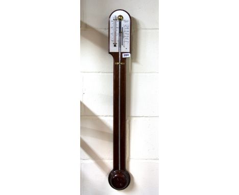 A contemporary mahogany barometer, L. 90cm.