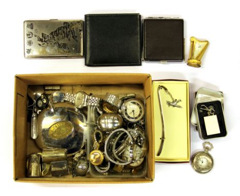 A quantity of vintage wrist and pocket watches, etc.