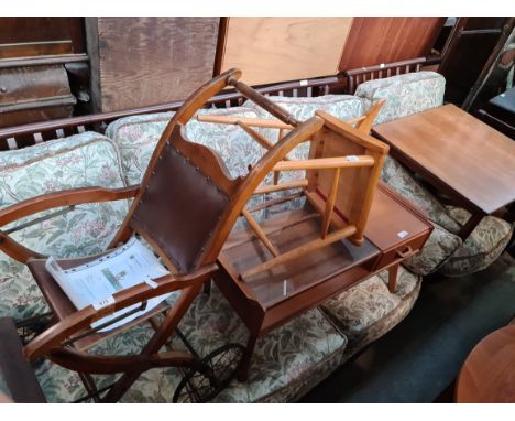 An Ercol dark elm Renaissance 3 seater sofa and a matching armchair. 