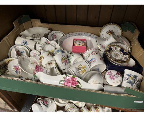 45 bone china items including Royal Worcester, Royal Albert etc 