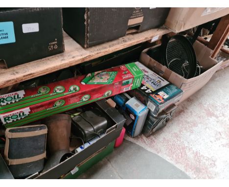 3 boxes + 1 toolbox of various tools, garageware, gardenware, etc and some additional boxed tools to include socket toolkit, 