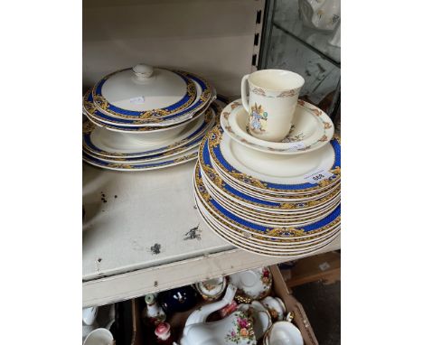 Alfred Meakin dinner ware and a Bunnykins bowl, mug and napkin ring. 