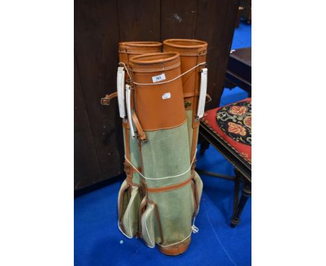 Three vintage golf bags