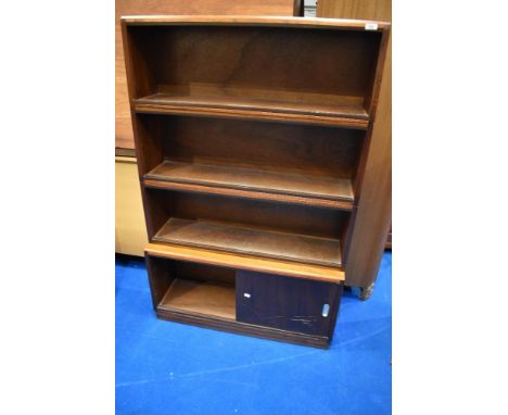 A vintage sapele Minty style four tier stacking bookcase