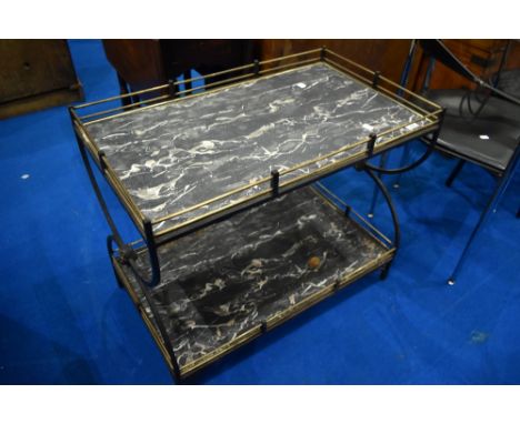 A vintage slate effect serving table