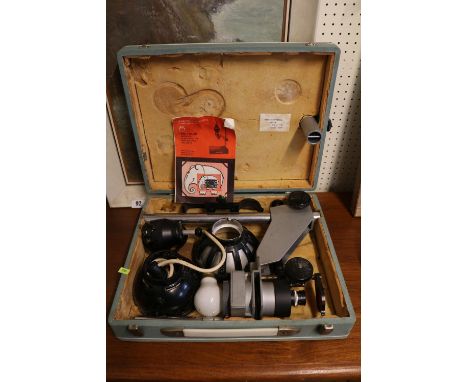 Russian Portable Autofocus - Type Photographic Enlarger and a Vintage Oak Tripod 