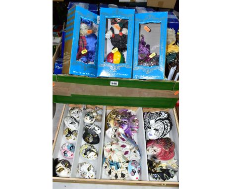 TWO BOXES CONTAINING A COLLECTION OF CLOWNS, eight 'World of Clowns', seven 'Parade of Dolls' (all in original boxes), togeth