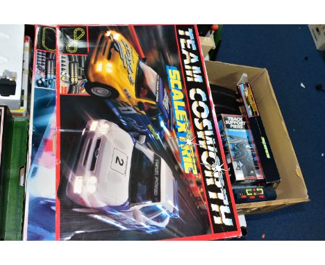 TWO BOXED 1990S SCALEXTRIC SETS, Le Mans 24hr set, No.C812 and Team Cosworth set, No.C814, both complete with correct cars, q