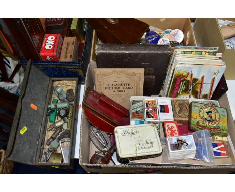 A COLLECTION OF EPHEMERA, consisting  twelve complete sets of cigarette cards in albums ( Wills History of aviation, The race